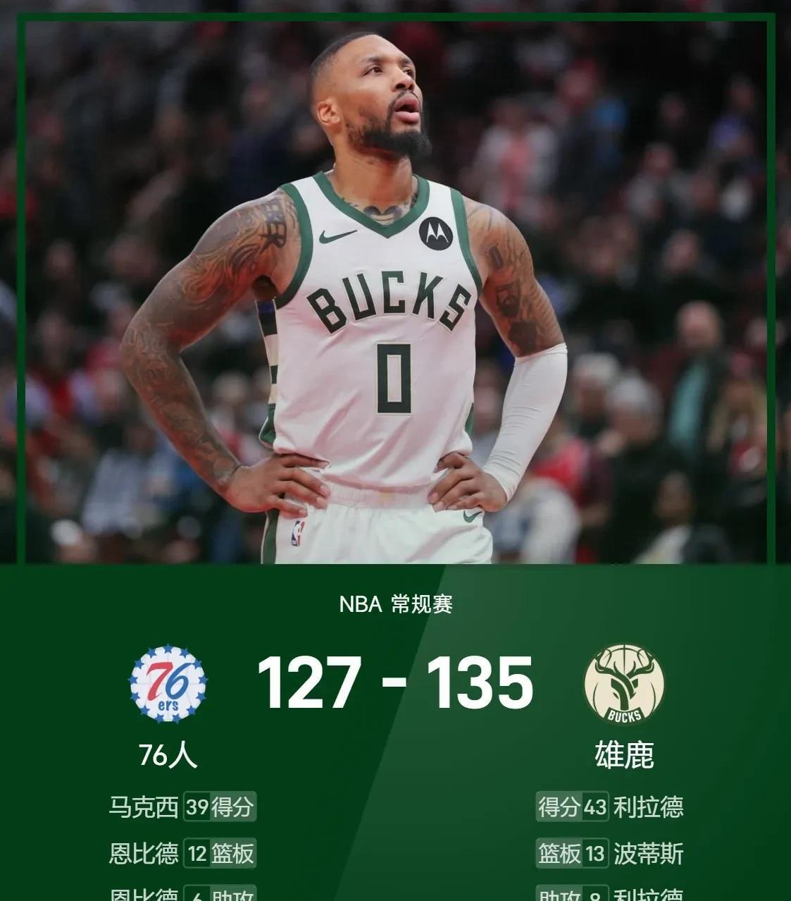 雄鹿狂砍76人分，唐斯迎来新赛季高光！